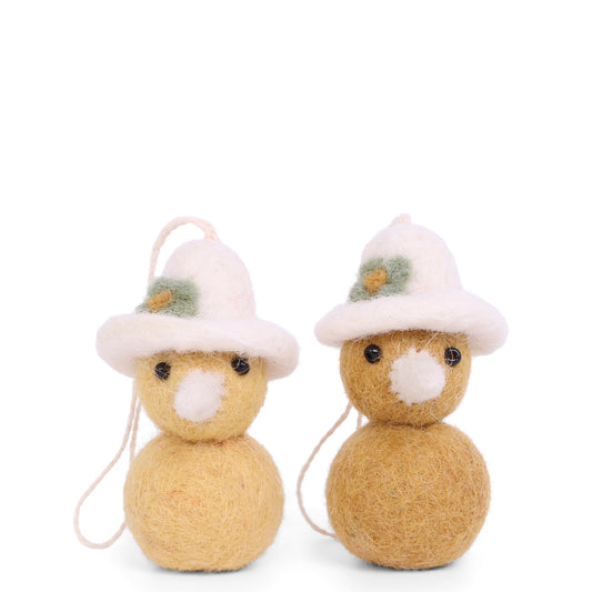 Chicken with Hat Yellow 2pk