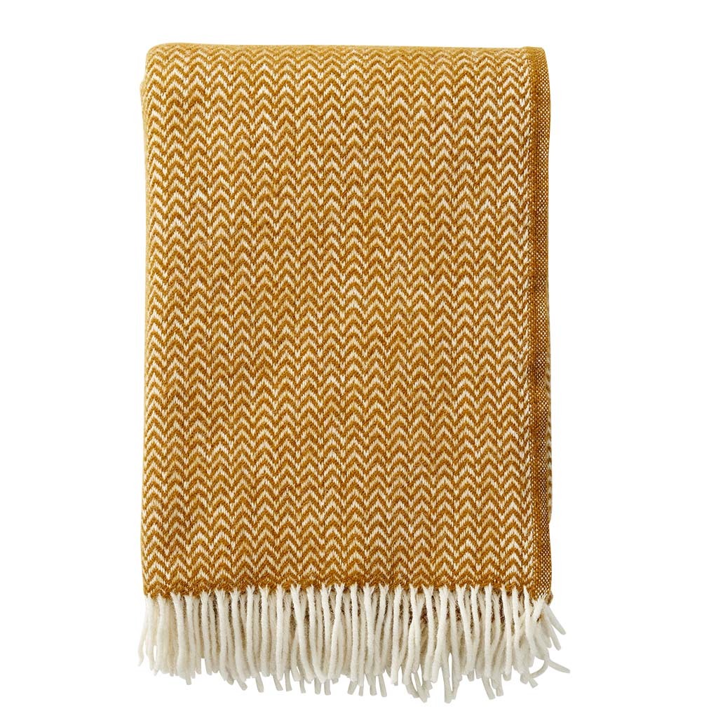 Klippan Chevron Wool Blanket caramel