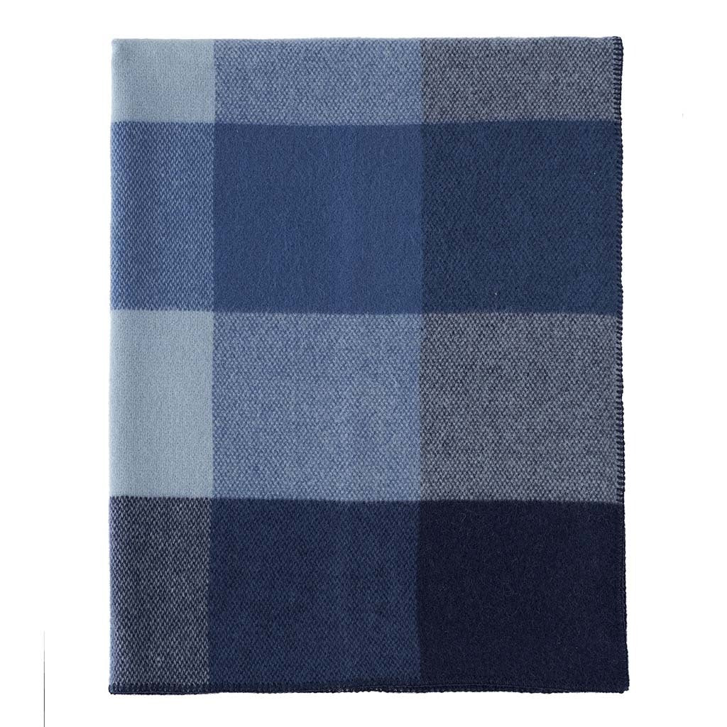 Klippan Block Wool Blanket Blue
