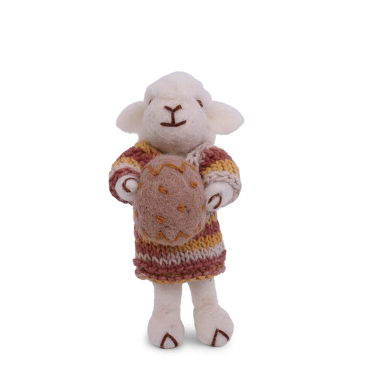 Gry & Sif White Sheep Multicolor Dress & Egg