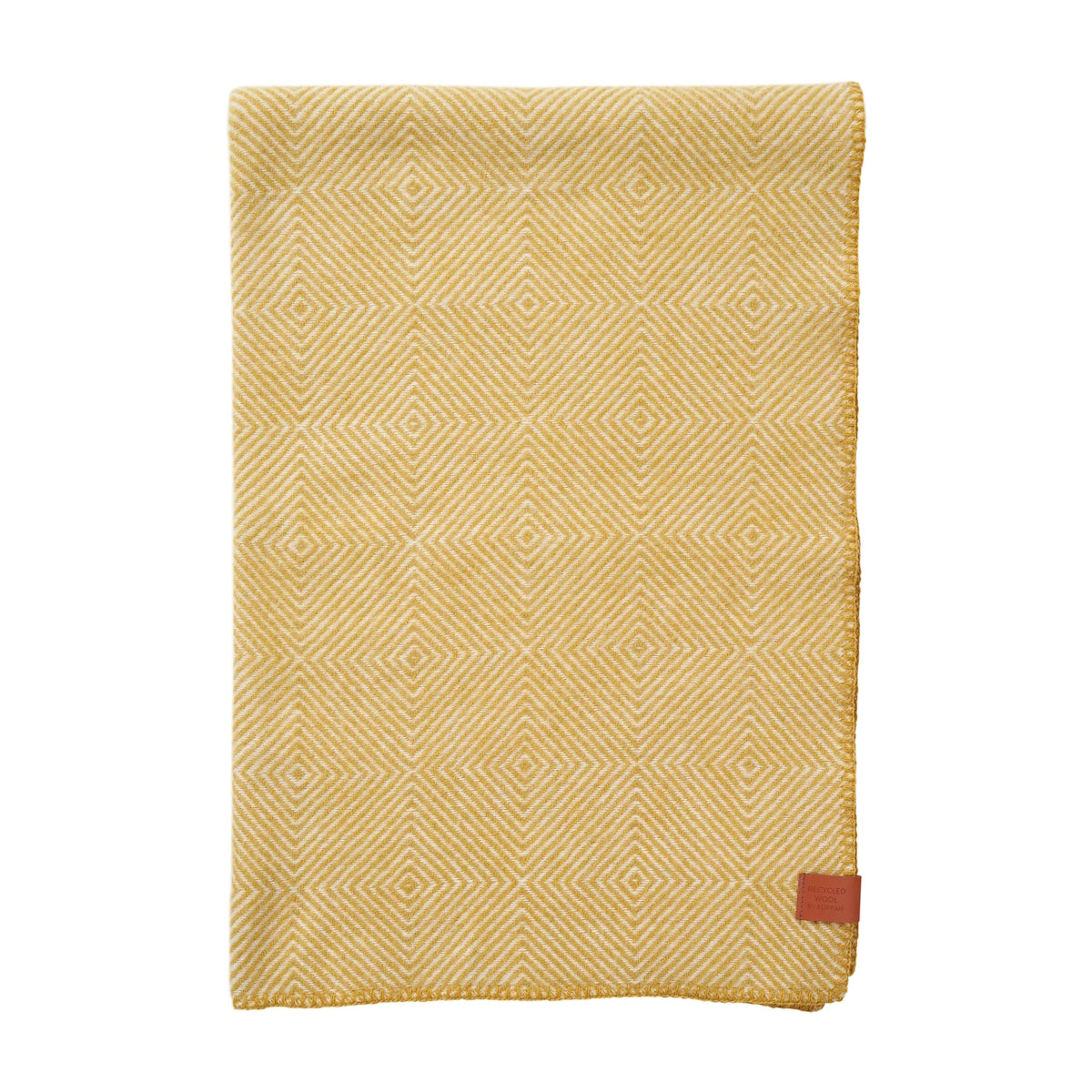 Klippan Gooseye Midi Wool Throw Yellow