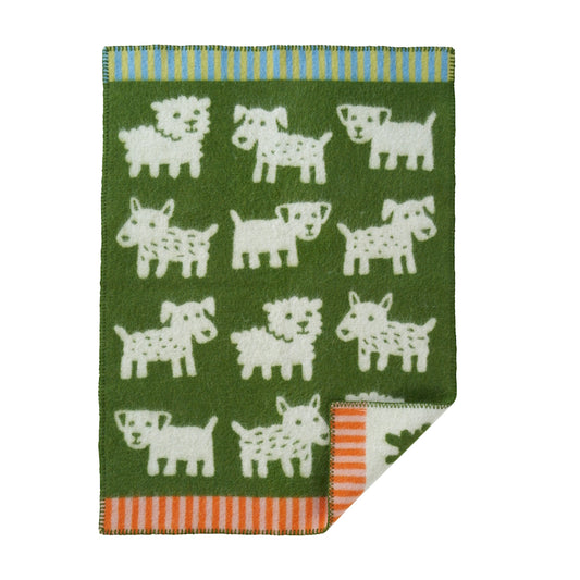 Klippan-voff-eco-wool-baby-blanketGreen