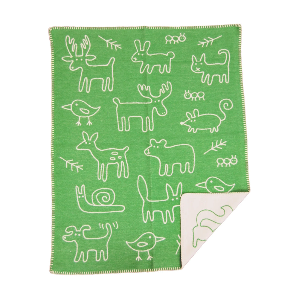 Klippan-in-the-woods-organic-cotton-baby-blanketPink