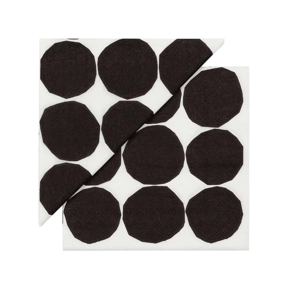 Marimekko Kivet Napkin Black white