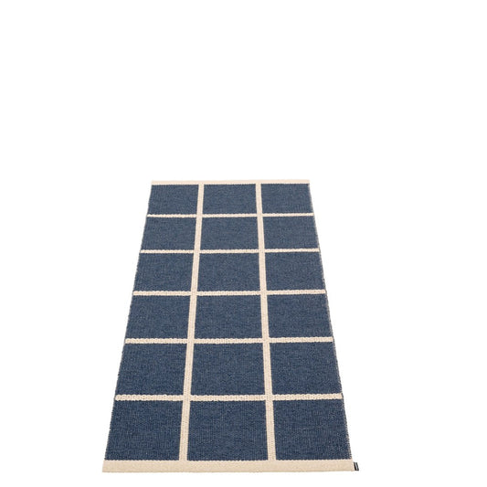 Pappelina Rug Criss Dark Blue