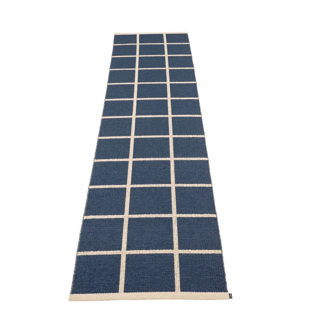 Pappelina Rug Criss Dark Blue 70x300