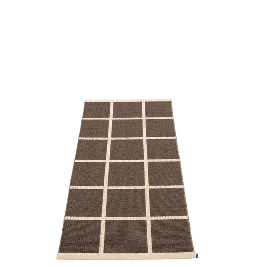 Pappelina Rug Criss Dark Brown