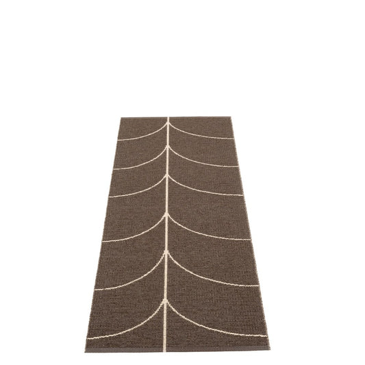 Pappelina Rug Leif Dark Brown 70x180