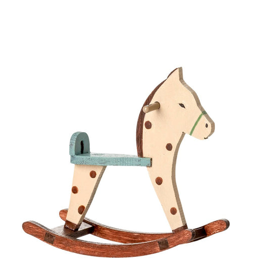 Maileg Rocking Horse Mouse Spotted