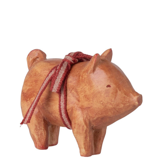 Maileg Pig With Ribbon Rose