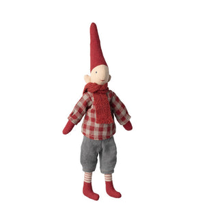 Maileg Pixy Size 1 Boy Red Checkered Shirt