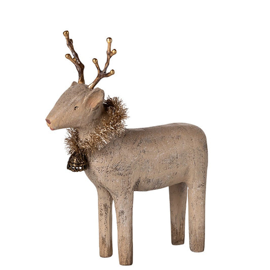 Maileg Wooden Reindeer Small Nature