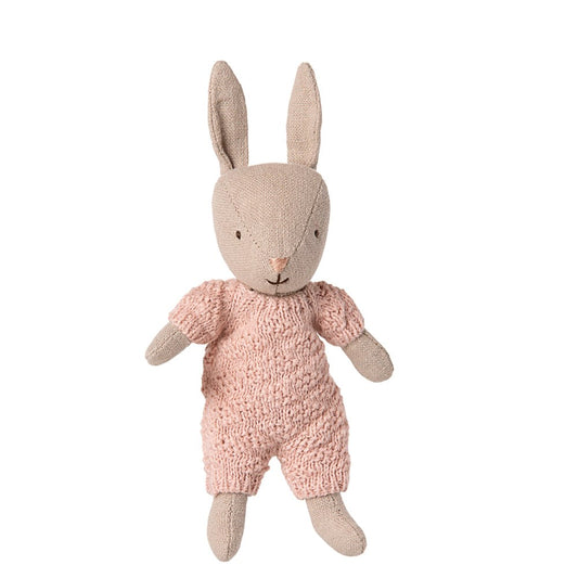 Maileg Rabbit Micro Sand Rose Knitted Suit