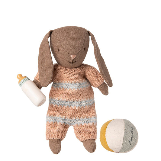 Maileg Bunny Set Micro Brown Dusty Rose