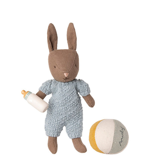 Maileg Rabbit Set Micro Brown Blue