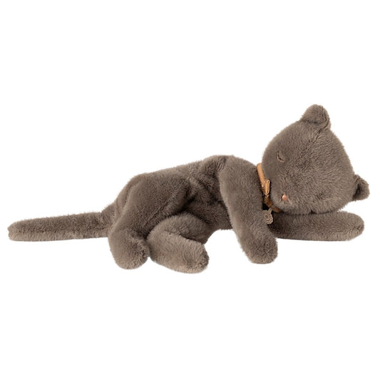 Maileg Sleeping Kitten Plush Medium Grey
