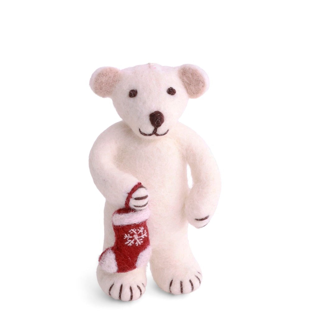 Gry & Sif Polar Bear Small with Stocking