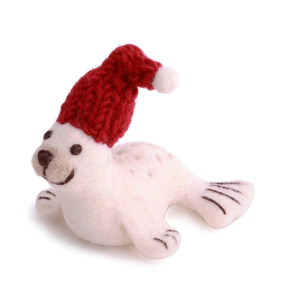 Gry & Sif Seal Red Hat Felt Decoration