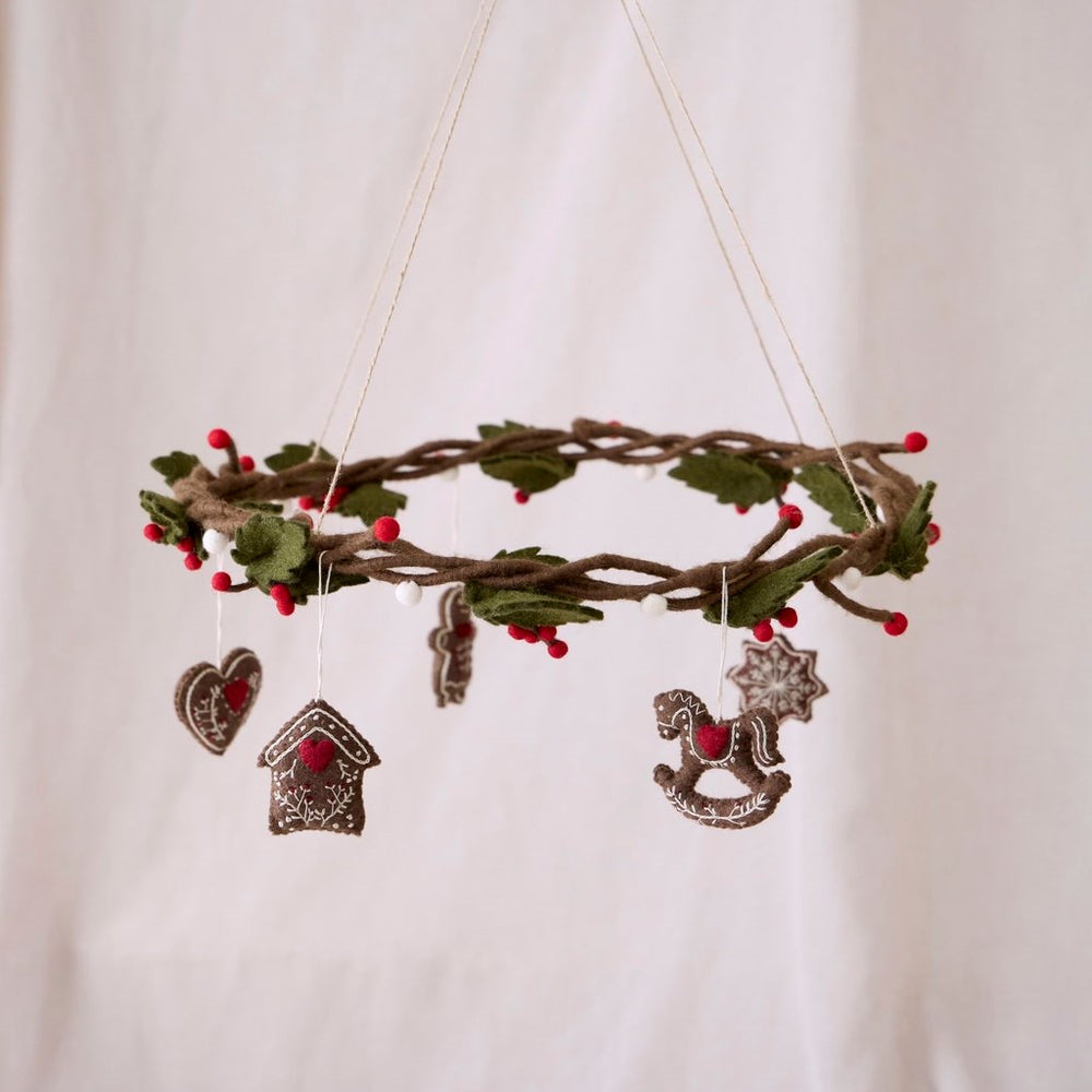 Gry & Sif Gingerbread Horse Felt Decoration