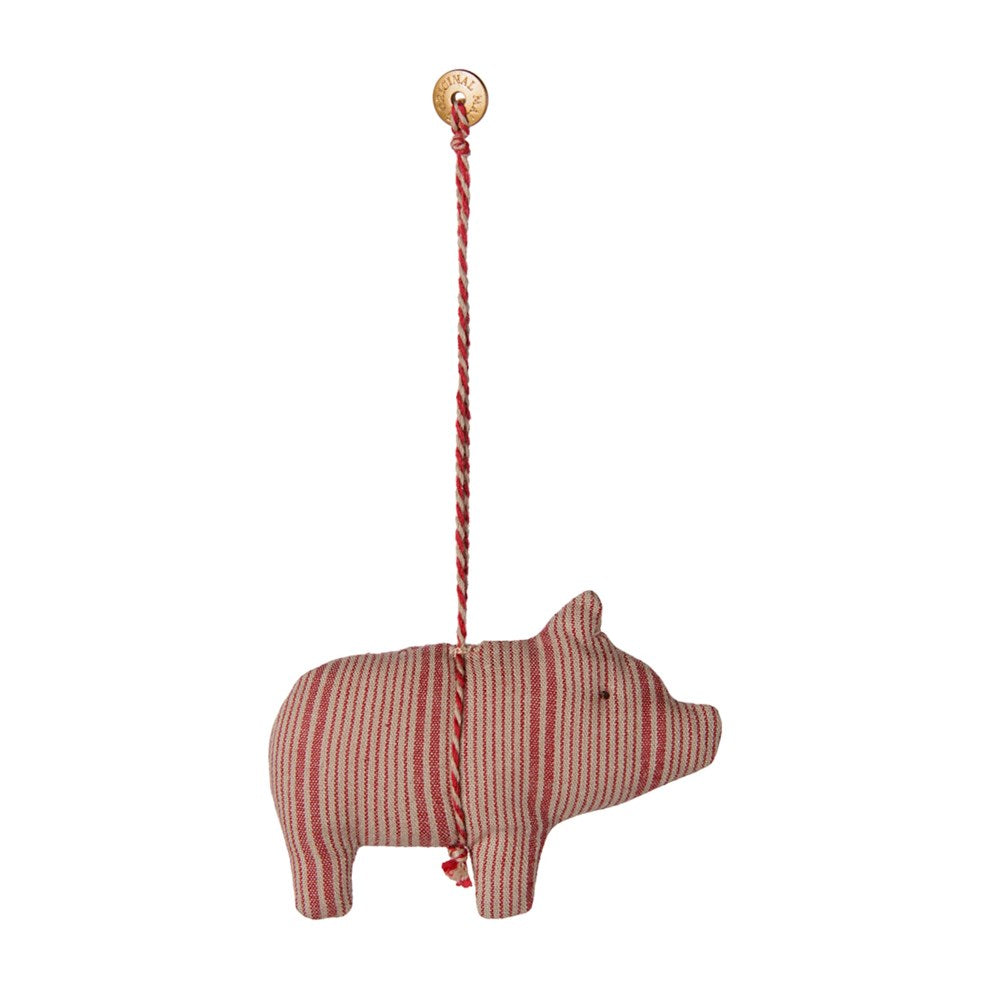 Maileg Pig Stripe Red-Sand Ornament