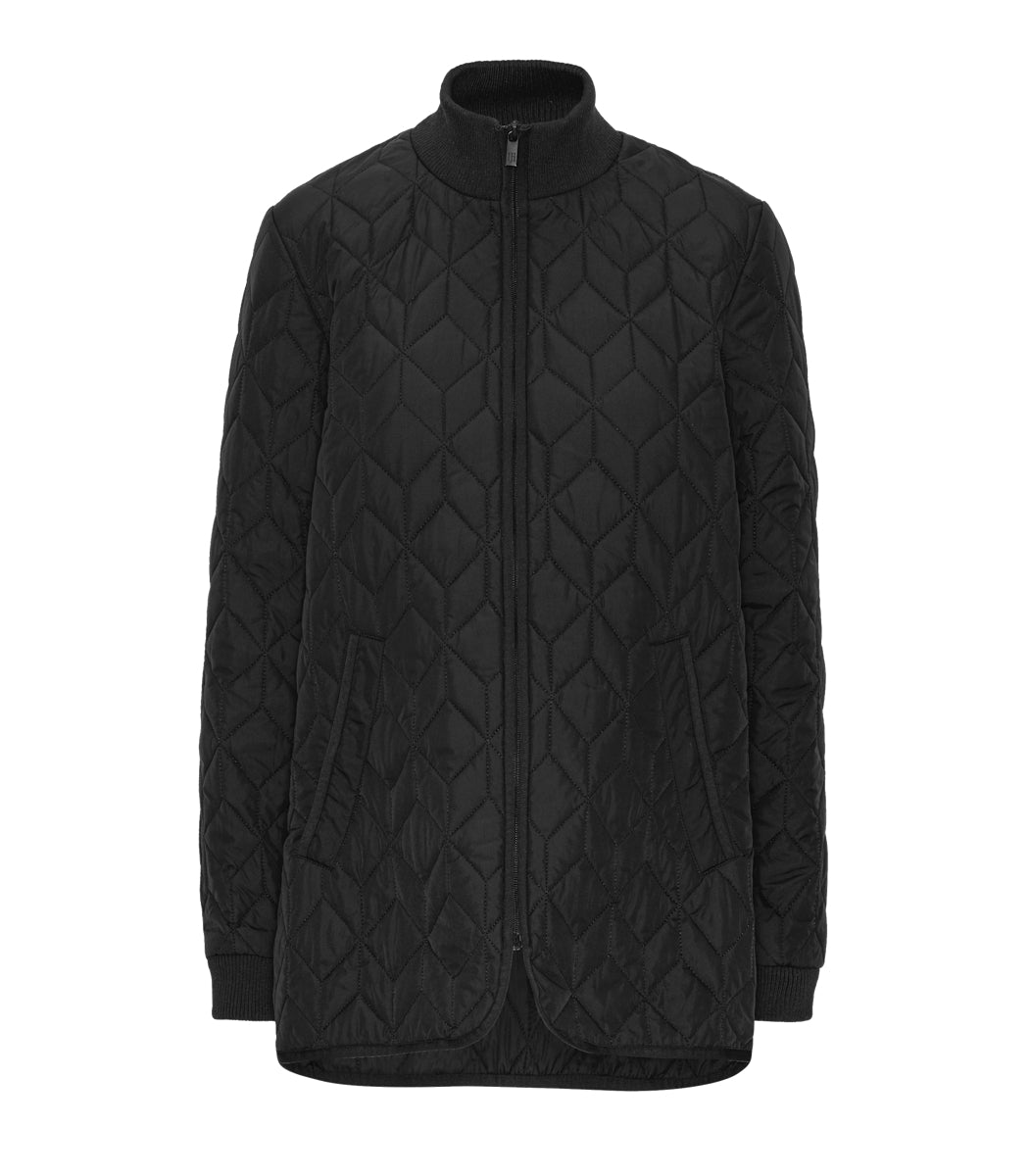 Short Quilt Jacket Black