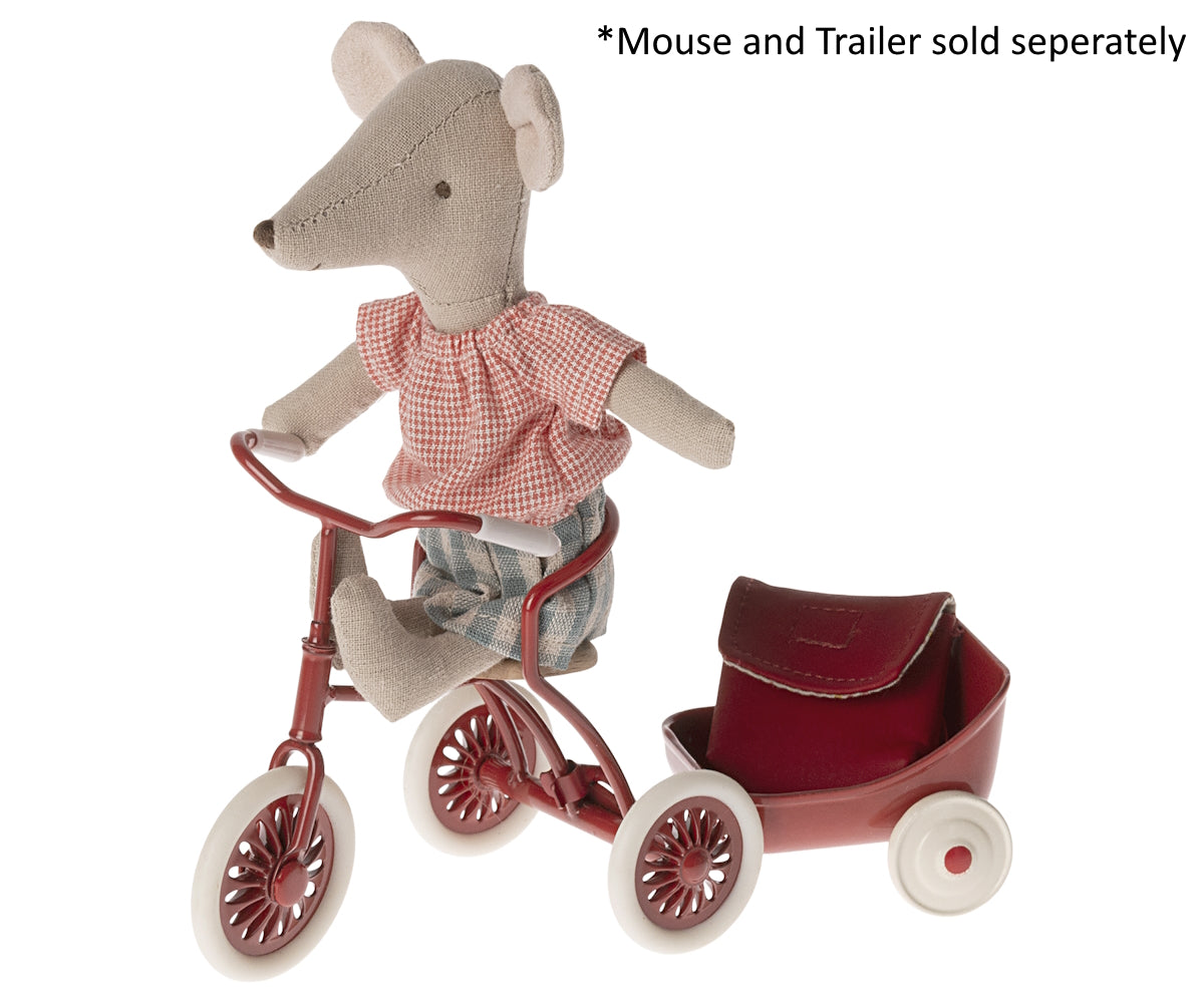 Maileg Abri a Tricycle Mouse Red