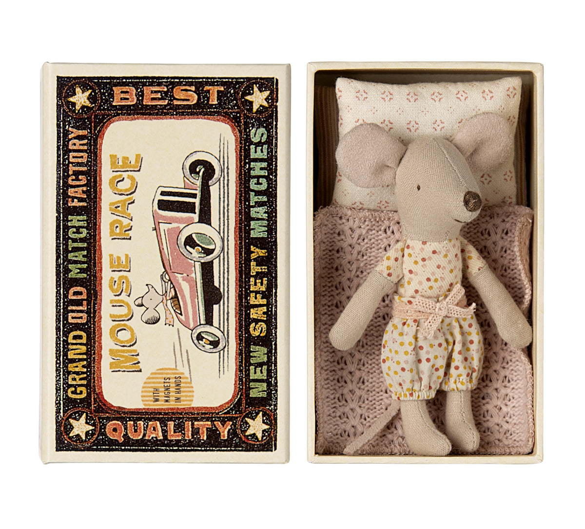 Maileg Little Sister Mouse in Matchbox