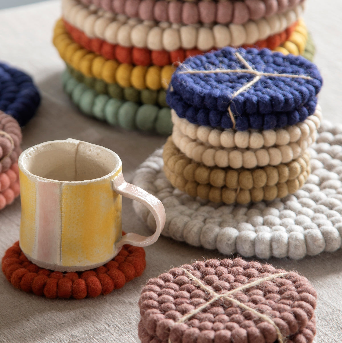 Gry & Sif Coaster Small 2pk dark blue