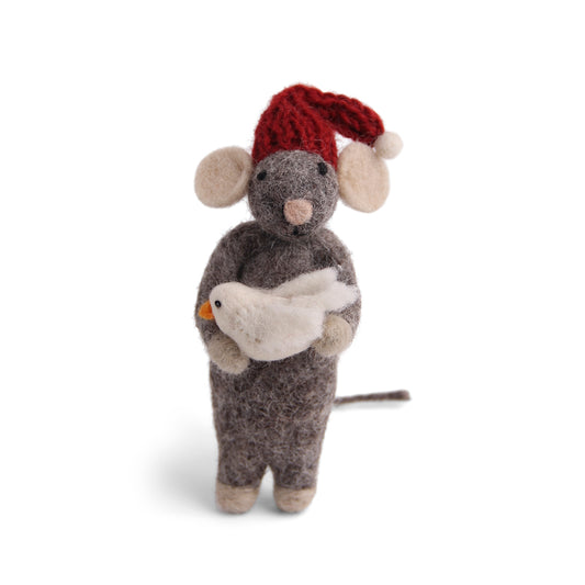 Gry & Sif Mouse Grey with Bird