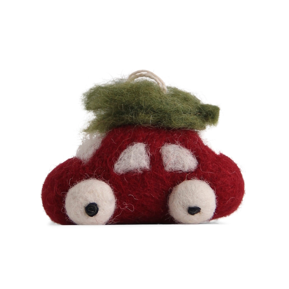 Gry & Sif Car Decoration Red with Tree