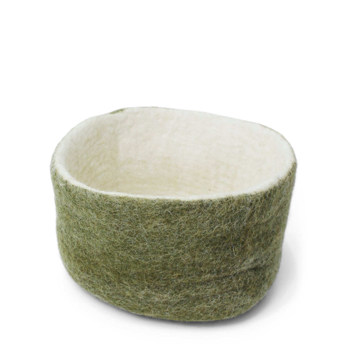 Gry & Sif Bowl Small Felt pine green-white