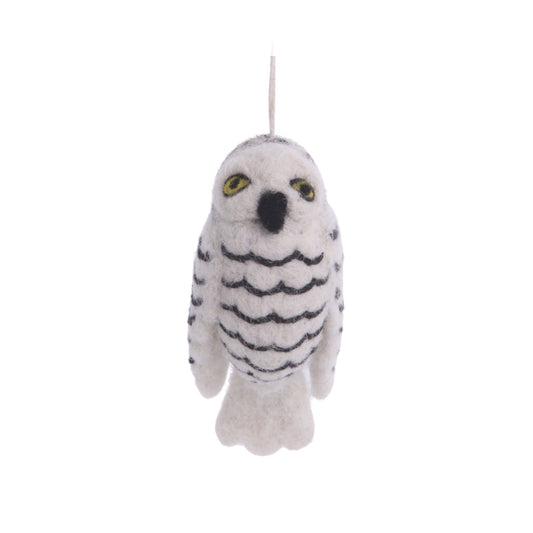 Gry & Sif Snow Owl Felted Decoration