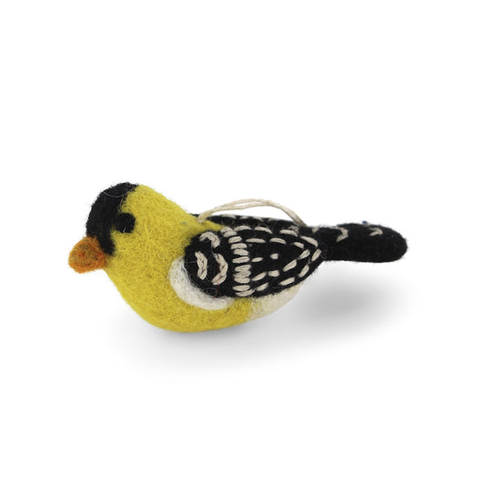 Gry & Sif Gold Finch Bird Felt Decoration