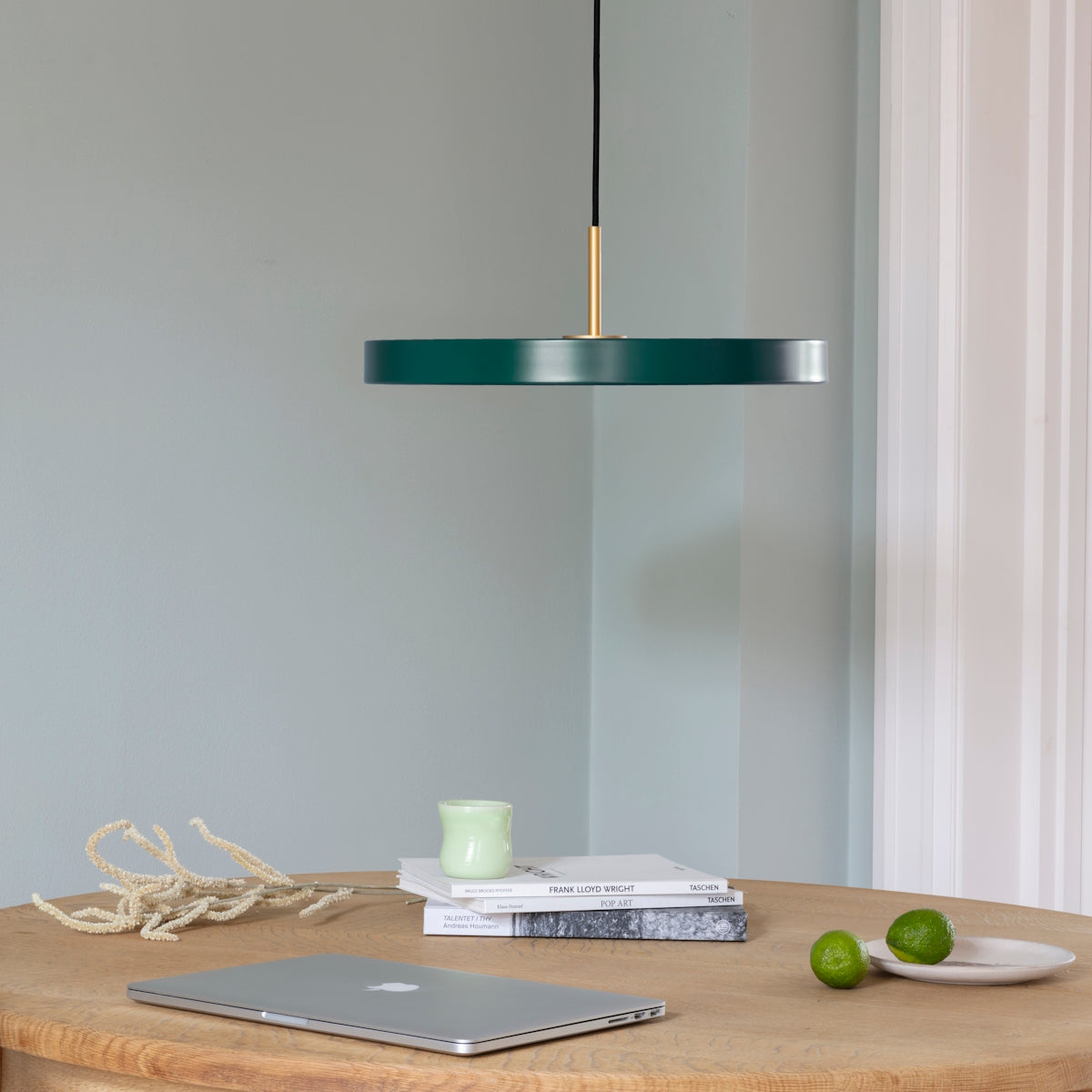 Umage-asteria-pendant-lamp-medium-brass-topForestGreen