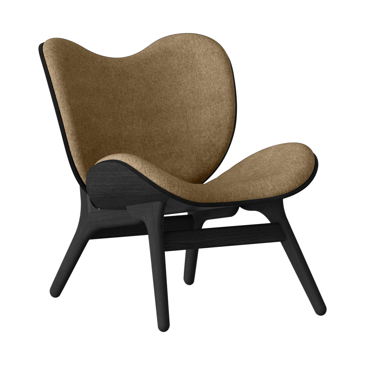A Conversation Piece Lounge Chair Low Black Oak