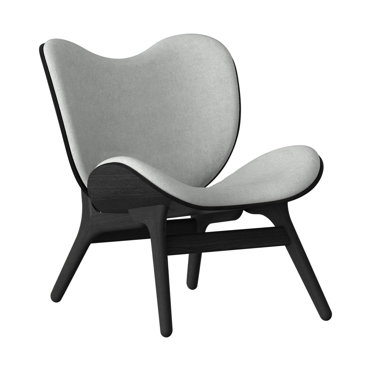 A Conversation Piece Lounge Chair Low Black Oak