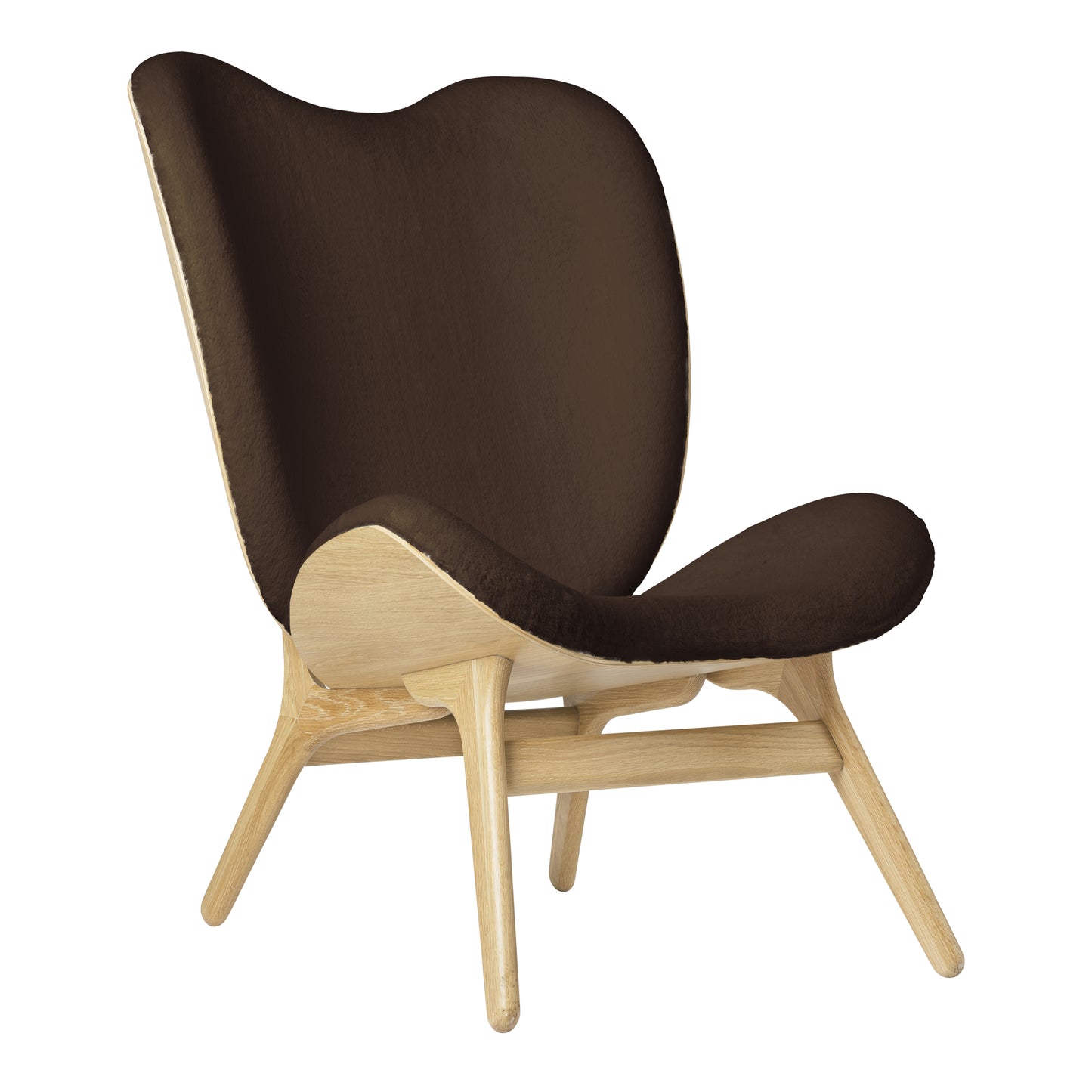 A Conversation Piece Lounge Chair Tall Oak