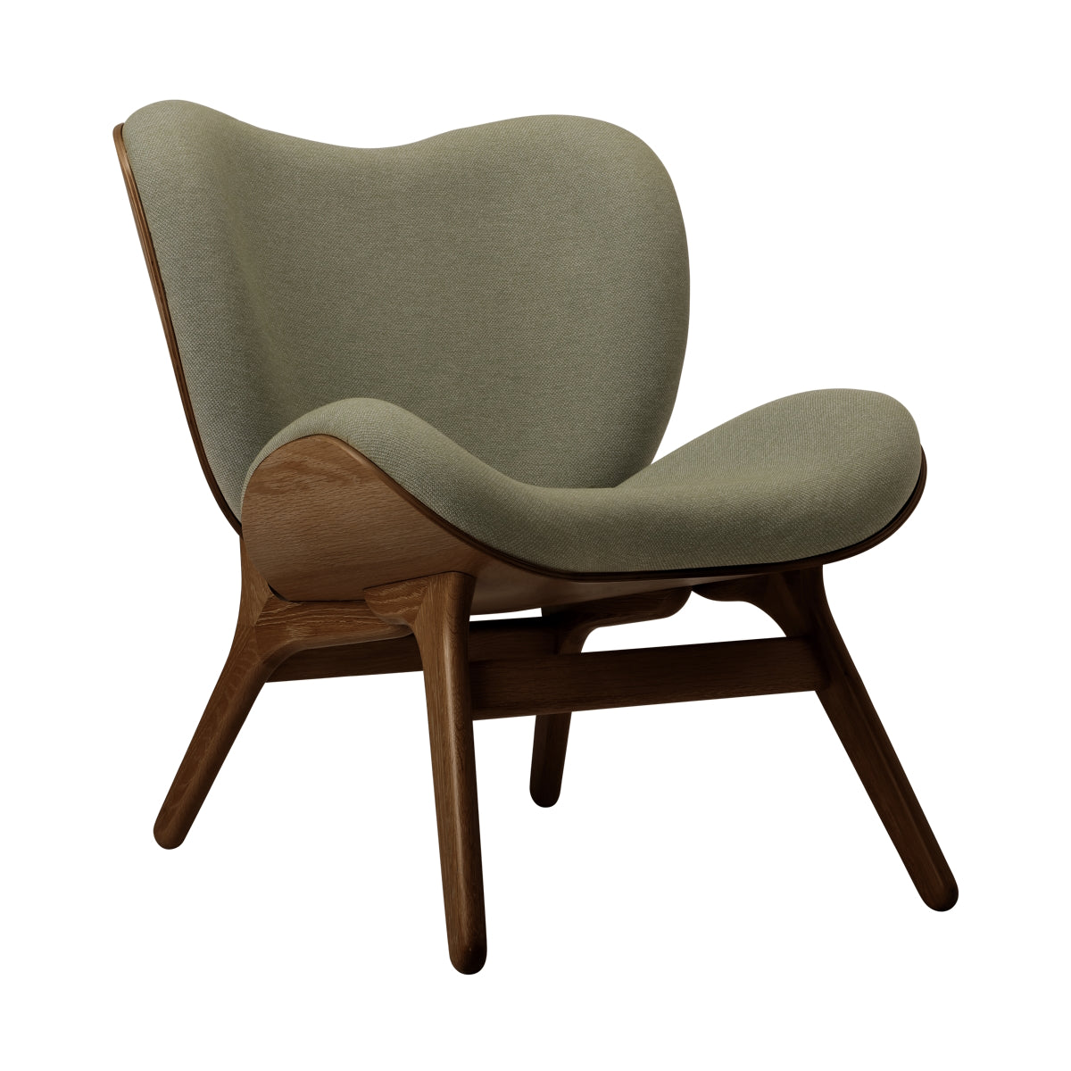 A Conversation Piece Lounge Chair Low Dark Oak