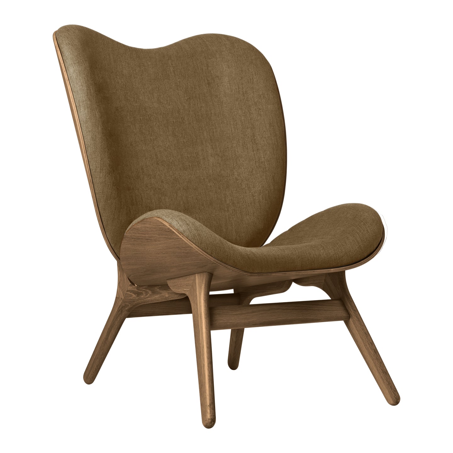 A Conversation Piece Lounge Chair Tall Dark Oak