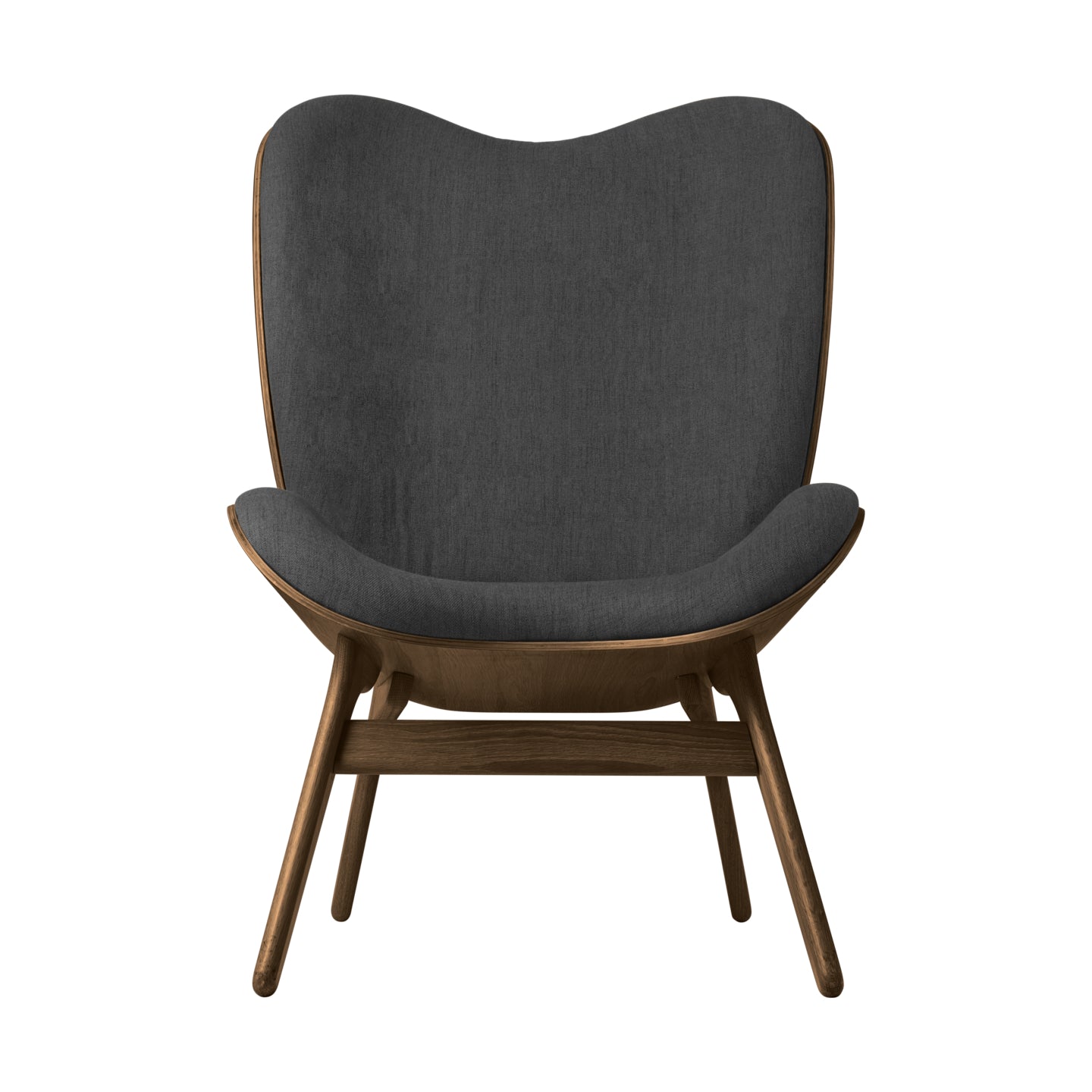 A Conversation Piece Lounge Chair Tall Dark Oak