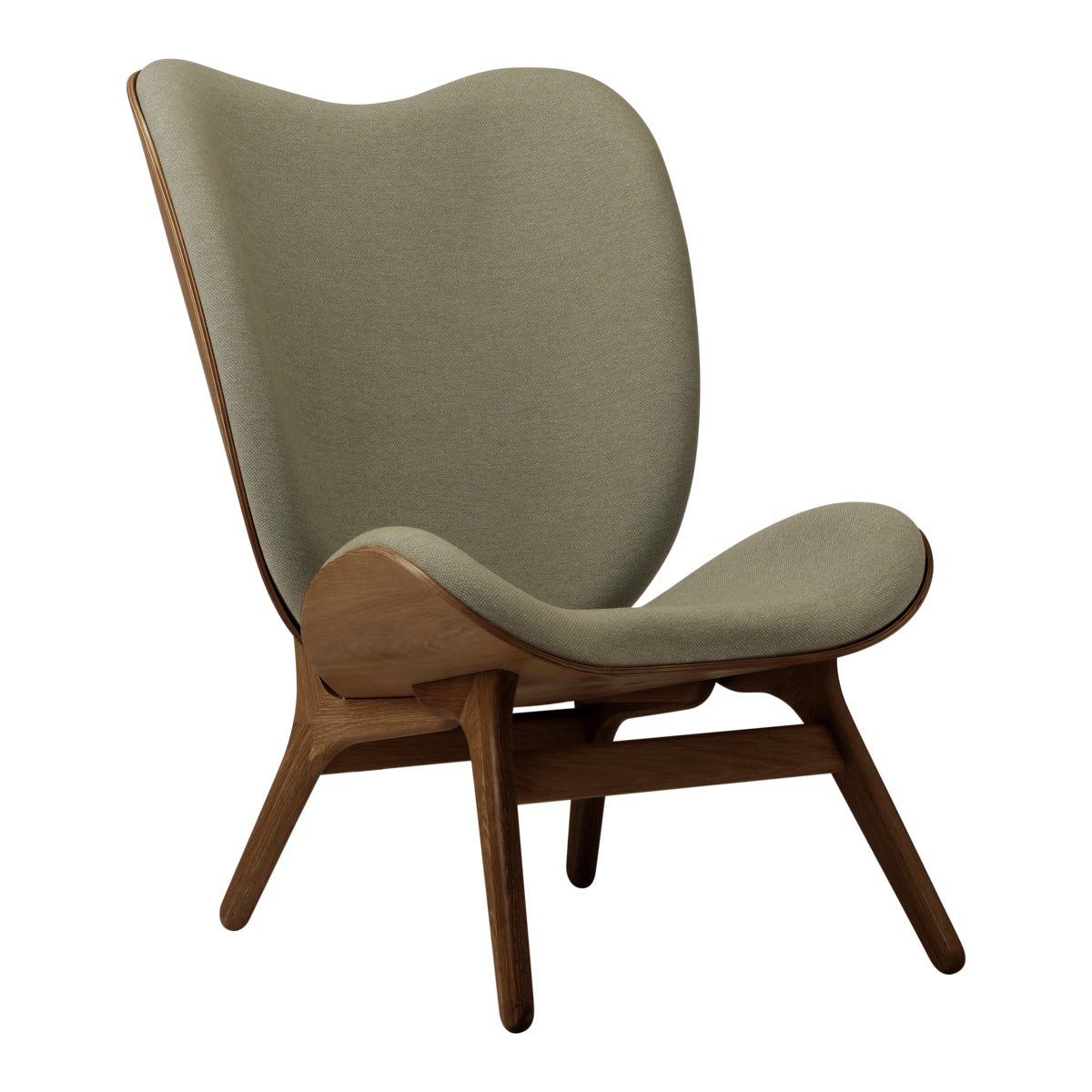 A Conversation Piece Lounge Chair Tall Dark Oak