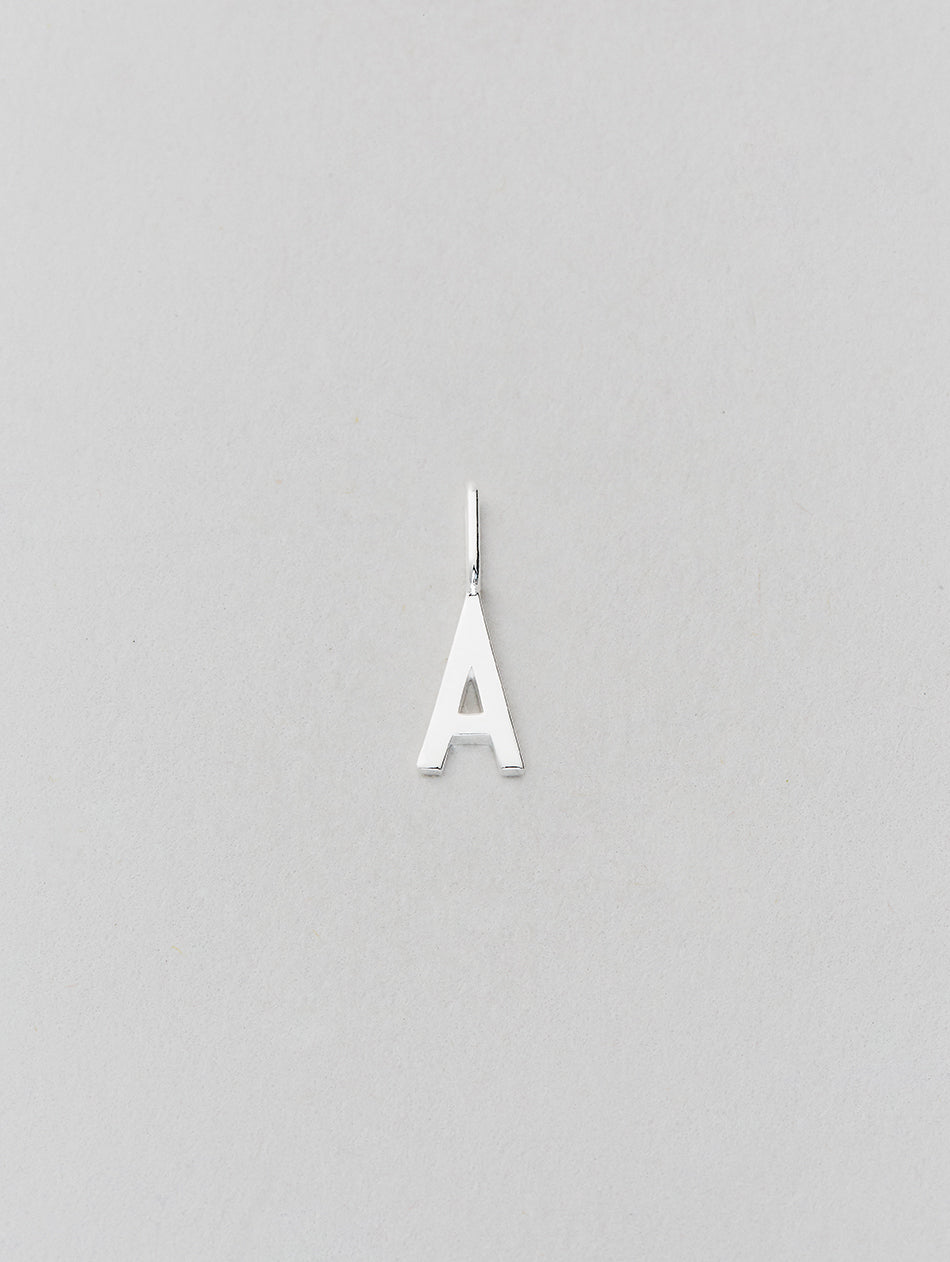 Charm Silver 10mm A-Z