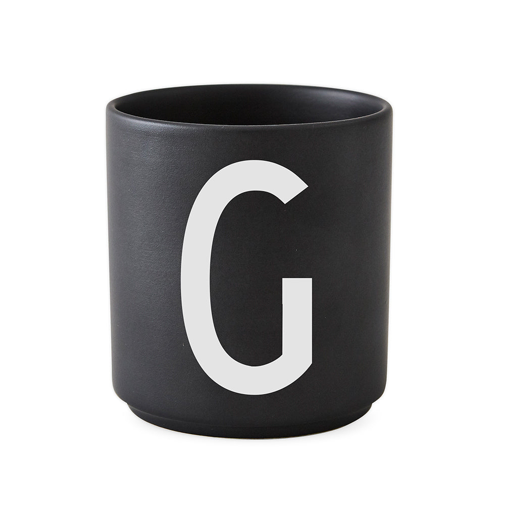 Porcelain Cup black A-Z