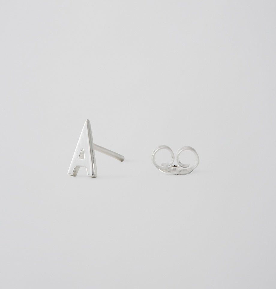 Earring Stud Silver A-Z