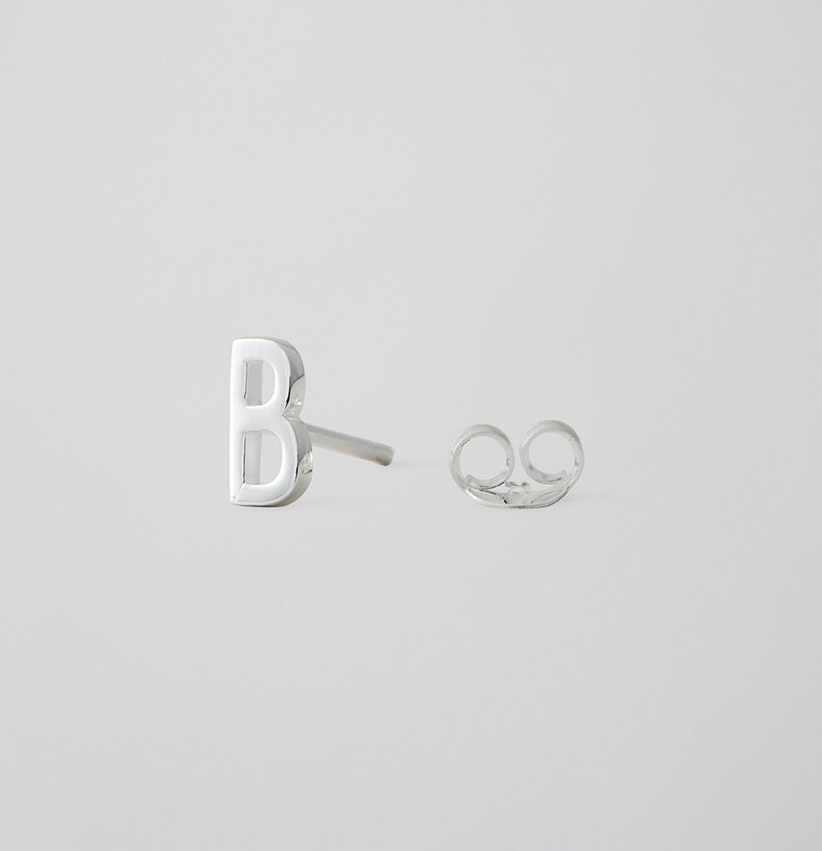 Earring Stud Silver A-Z