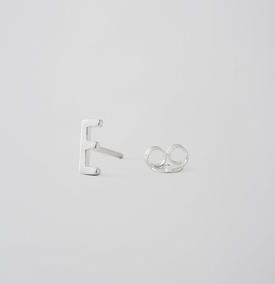 Earring Stud Silver A-Z