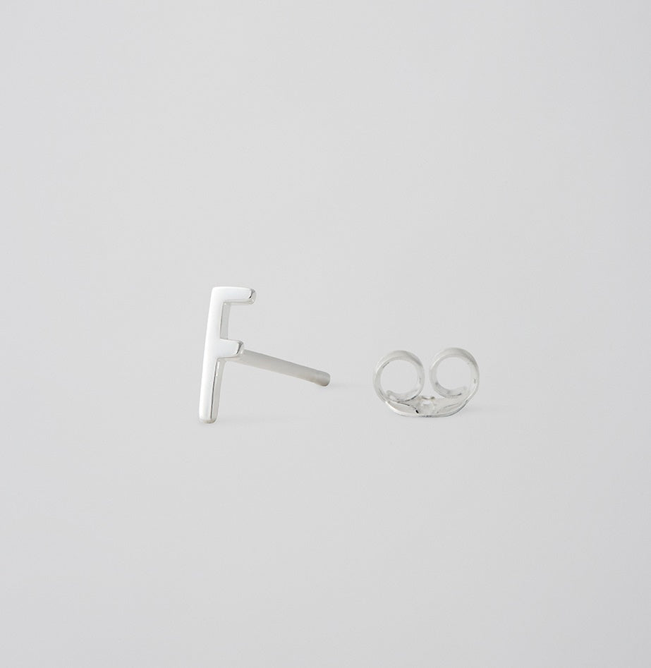 Earring Stud Silver A-Z