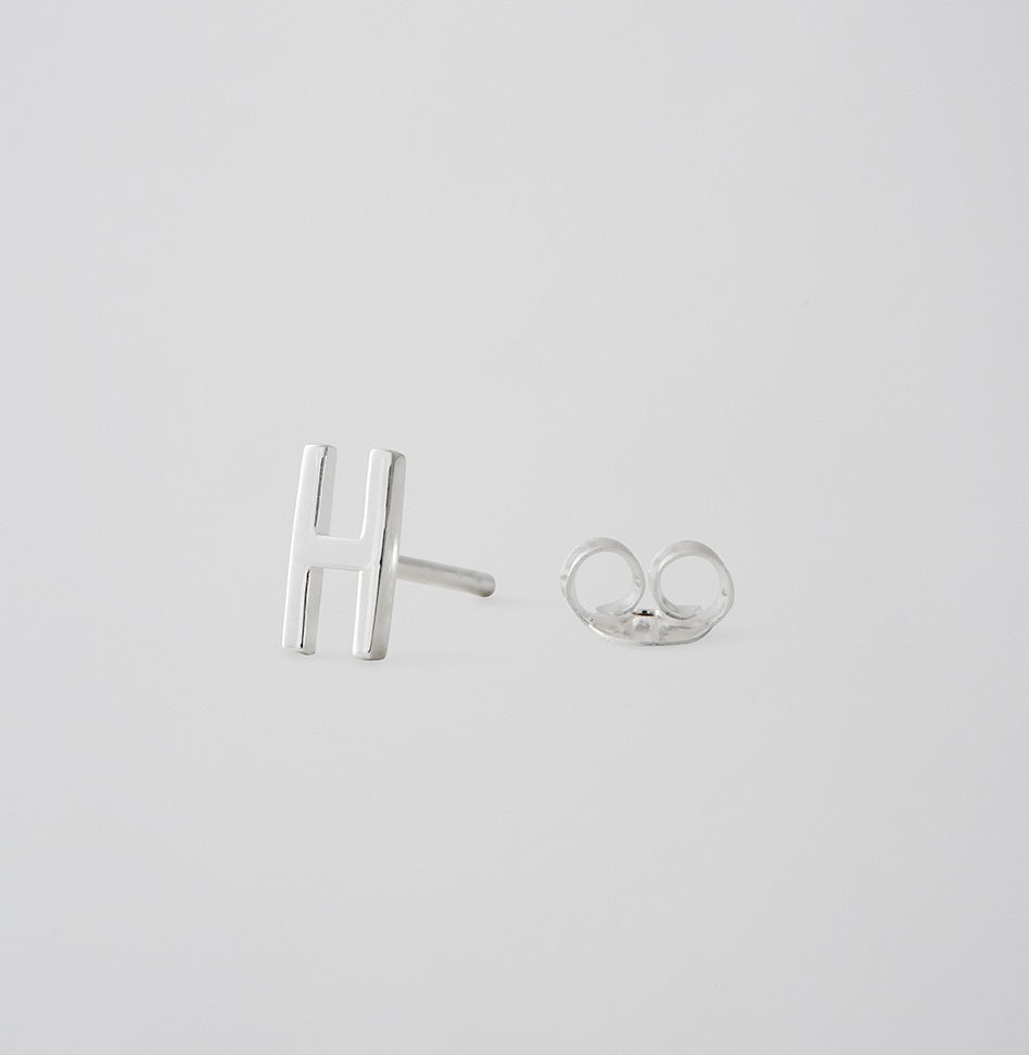 Earring Stud Silver A-Z