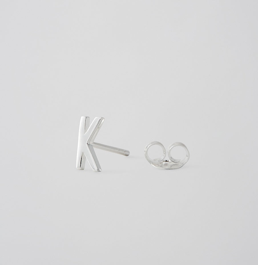 Earring Stud Silver A-Z