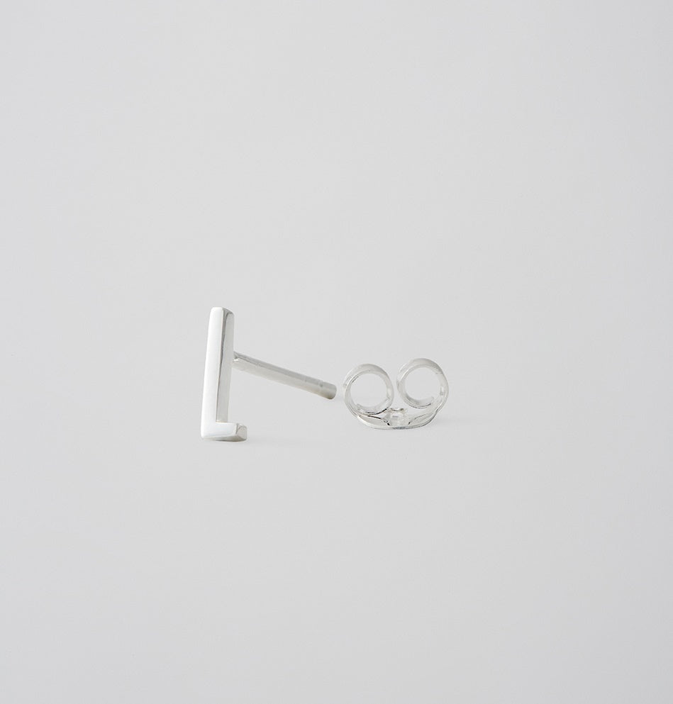 Earring Stud Silver A-Z